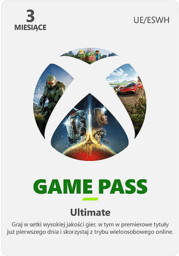 Kod aktywacyjny MICROSOFT Subskrypcja Xbox Game Pass Ultimate