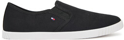 Tenisówki Tommy Hilfiger Canvas Slip-On Sneaker FW0FW08640 Czarny