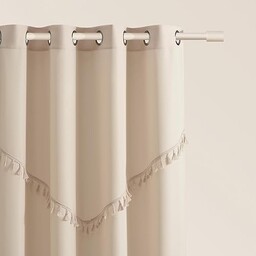 ROOM99 Chloe zasłona ze srebrnymi oczkami, 140 x