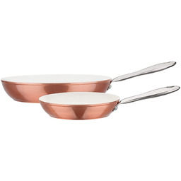 GSW 438186 2-częściowy zestaw patelni miedzianych, aluminium, stal