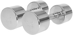 2x 10 kg Hantle stalowe chromowane stałe Gorilla