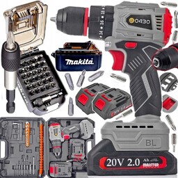 Udarowa Bezszczotkowa Wiertarko Wkrętarka 2xaku 20v Zest Bity