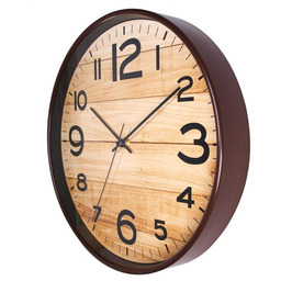 Zegar Gamma tarcza stara jabłoń ciemne drewno /30cm