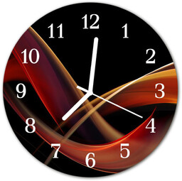 Zegar szklany okrągły Abstrakcja