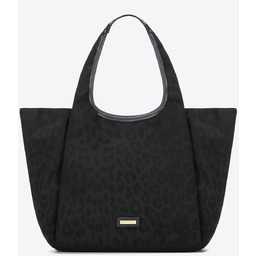 Damska shopperka w motyw panterki czarna