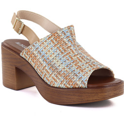 Sandały damskie na słupku plecionki M.Daszyński MR23126-7
