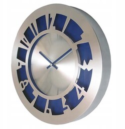 Metalowy Nowoczesny Zegar Ścienny Atrix AL2035BL