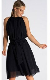 Czarna sukienka mini M958, Kolor czarny, Rozmiar L/XL,