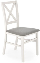 Elior Białe krzesło tapicerowane krzyżak A3-L95