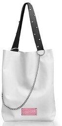 Pakamera SHOPPER skóra naturalna BIAŁY