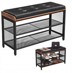 Ławka szafka na buty Z Siedziskiem tapicerowana 80x48x30