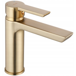 Bateria umywalkowa stojąca Rea Argus Złota Szczotkowana Niska