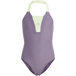 adidas Dziewczynki Sportswear Colorblock Swimsuit Kids, shadow violet/green