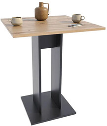 Elior Kwadratowy stolik barowy dąb artisan + czarny