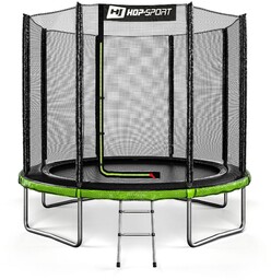 Trampolina ogrodowa 8ft (244cm) - czarno-zielona z siatką