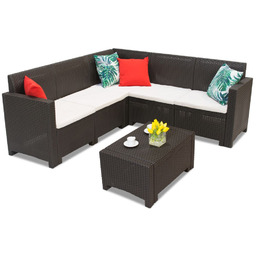 Narożnik technorattanowy Nebraska Corner 5 brązowy Bica