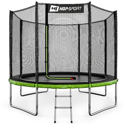 Trampolina ogrodowa 10ft (305cm) - czarno-zielona z siatką