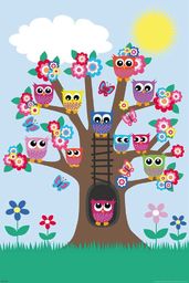 empireposter - Sowy - drzewo sowy / Owls