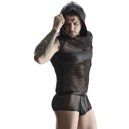 Męski t-shirt bez rękawów z kapturem xl