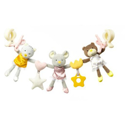 BABYONO Zabawka edukacyjna - łańcuch do wózka BALLERINAS