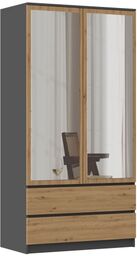 Szafa do sypialni, garderoba, lustro, SS-90, 90x50x180 cm,