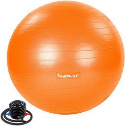 POMARAŃCZOWA PIŁKA FITNESS DO ĆWICZEŃ 75 CM POMPKA