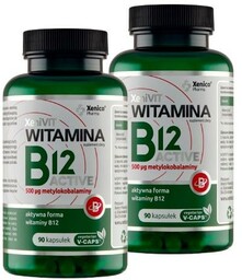 Zestaw suplementów XeniVIT Witamina B12 Active, 2x90 kapsułek