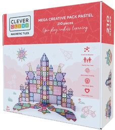 Cleverclixx - Klocki magnetyczne Mega Creative Pack Pastel