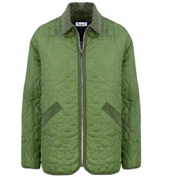 Krótka pikowane kwiaty przejściowa kurtka -S