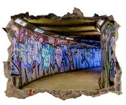 Fototapeta dziura na ścianę Graffiti w metrze