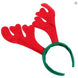 Opaska rogi renifera - czerwone - 1 szt.
