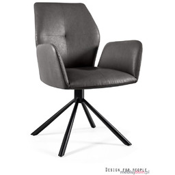 Krzesło półobrotowe z podłokietnikami ALICE Unique ekoskóra