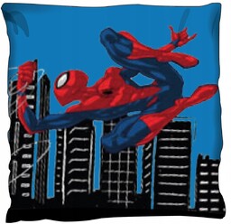 Spiderman welurowa poduszka jasiek 40x40cm