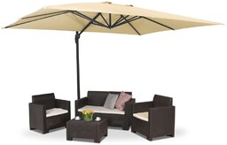 Parasol ogrodowy beżowy Siena 3x4m Garden Point