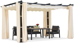 Pergola tarasowa Barbados 3x3 m z zasłonami Garden
