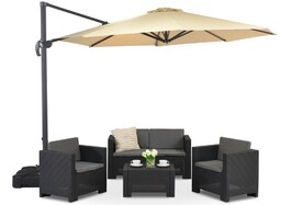 Parasol ogrodowy beżowy Piza 3,5m Garden Point