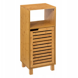 Szafka Łazienkowa Słupek Beżowa 33X28X80 CM Bambus