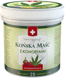SwissMedicus, końska maść z konopiami, rozgrzewająca, 250 ml