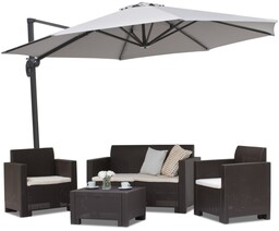 Parasol ogrodowy szary Piza 3,5m Garden Point