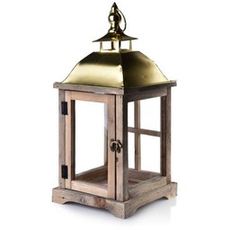 Latarnia drewniana LEVI NATURAL 20 x 20 x