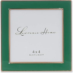 Lawrence Frames Metalowa rama, polerowana emalia, zielona, 10