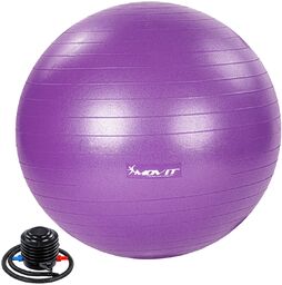 FIOLETOWA PIŁKA FITNESS REHABILITACJA 85 CM POMPKA