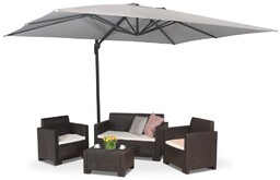 Parasol ogrodowy szary Siena 3x4m Garden Point