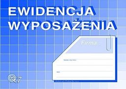 Druk "Ewidencja Wyposażenia" K-7 A5 MICHALCZYK I PROKOP
