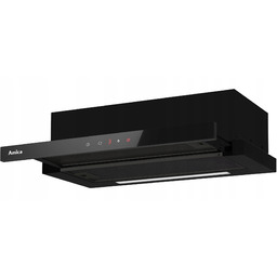 Okap teleskopowy Amica OTP6651BG Czarne Szkło 60CM