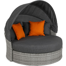 Sofa ogrodowa z baldachimem Sydney Light Grey /
