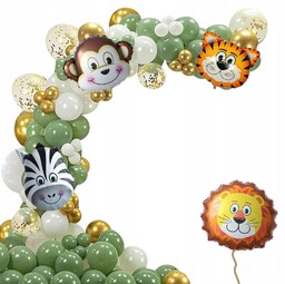 Balony na ROCZEK URODZINY SAFARI girlanda ZOO