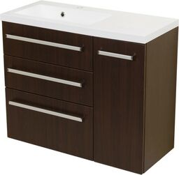 Szafka łazienkowa wenge mat 90cm FOKUS z umywalką