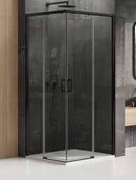 NEW TRENDY D-0314A/D-0317A Kabina prysznicowa PRIME BLACK 2D