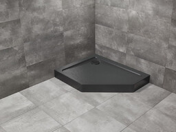 Radaway Doros PT E Compact Stone czarny pięciokątny